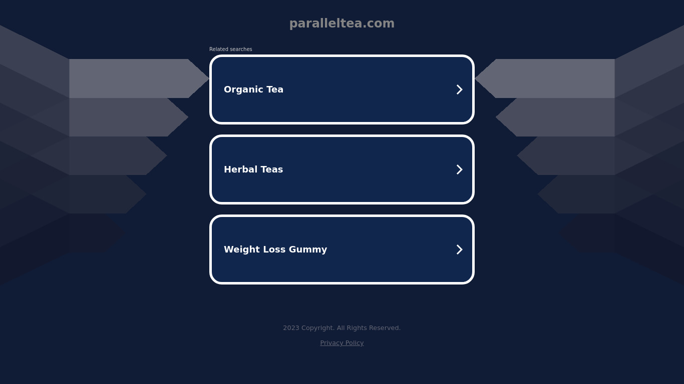 Parallel Tea Co. Landing page