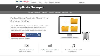 Wide Angle Duplicate Sweeper screenshot