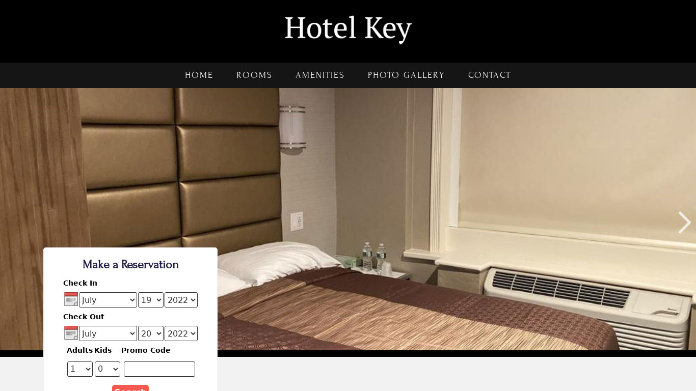 HotelKey Landing page