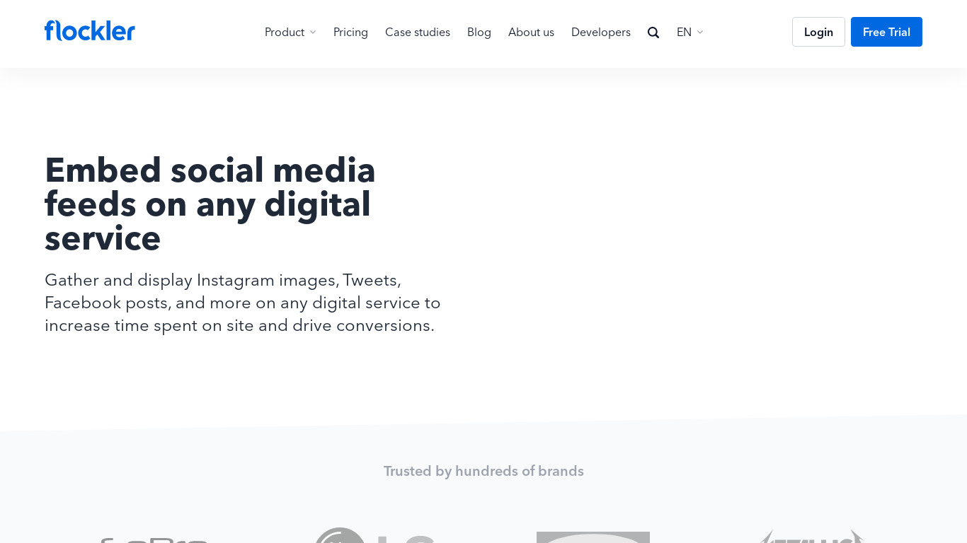 Mosaic: Social feed editor Landing page