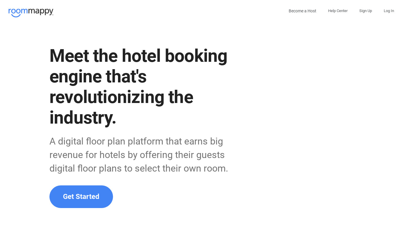 RoomMappy Landing page
