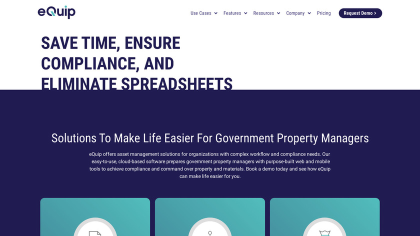 eQuip! Enterprise Asset Management System Landing Page