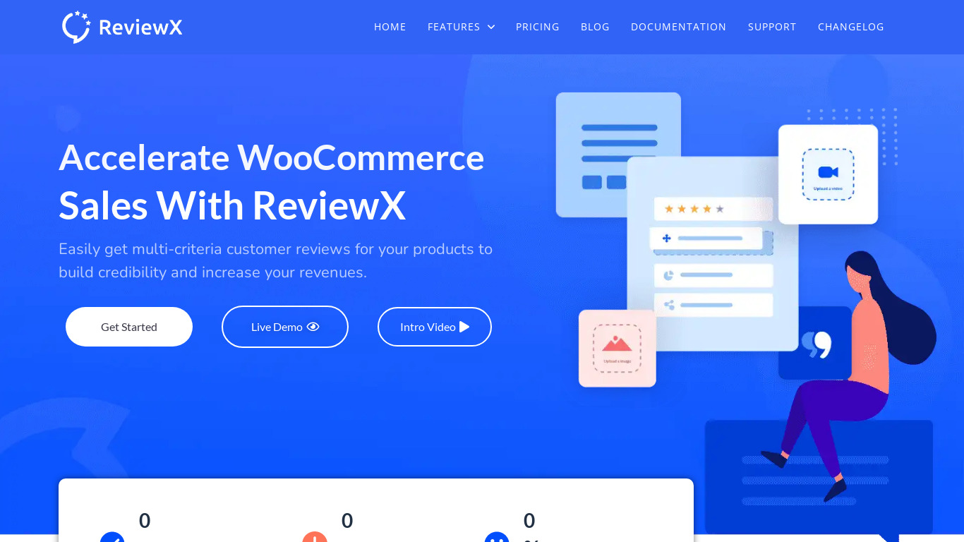 ReviewX Landing page