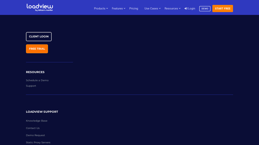 LoadView Landing Page