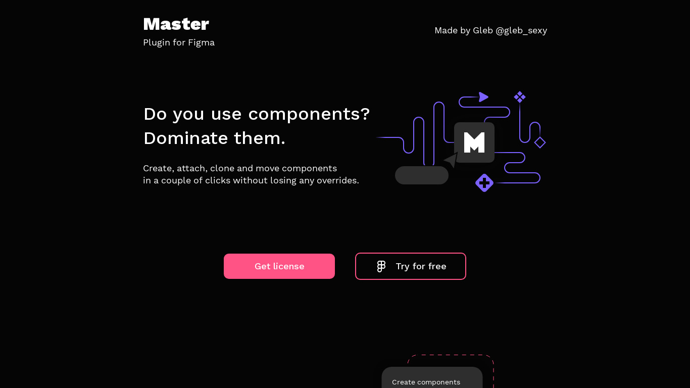 Master for Figma Landing page