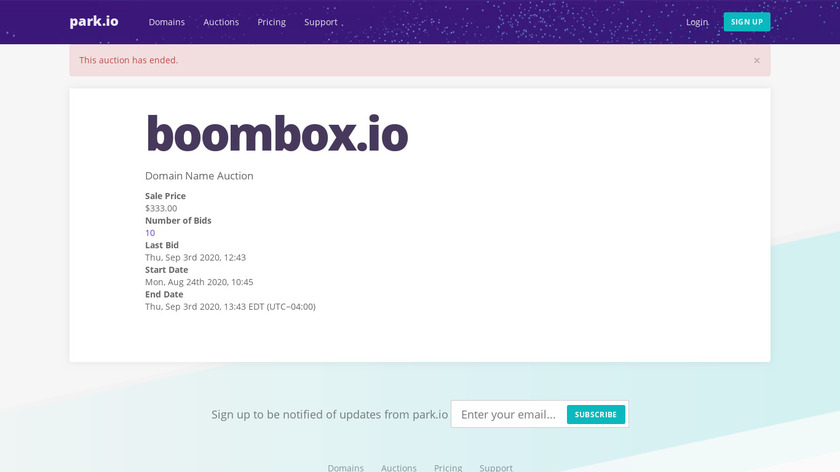 Boombox.io Landing Page