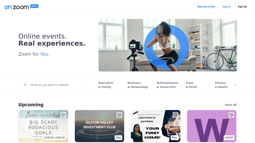 OnZoom Landing Page