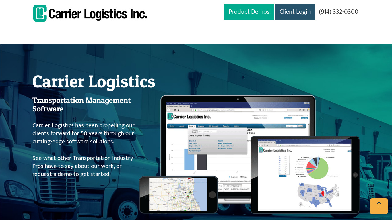 Carrier Logistic Landing page