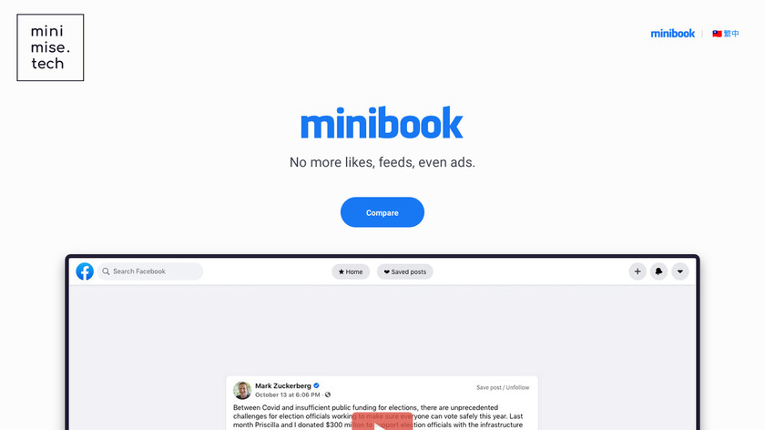 MiniBook Landing Page