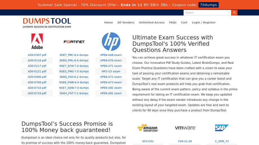DumpsTool Landing Page