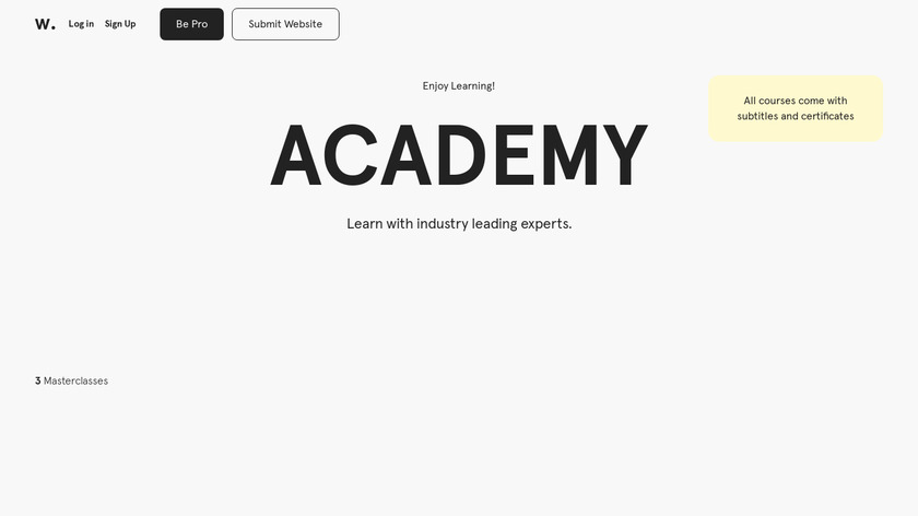 Awwwards Academy Landing Page
