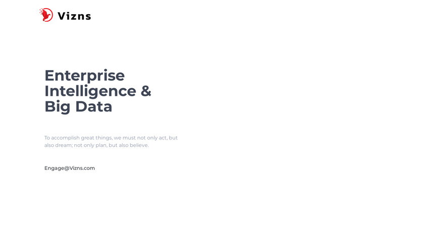 Vizns Landing Page