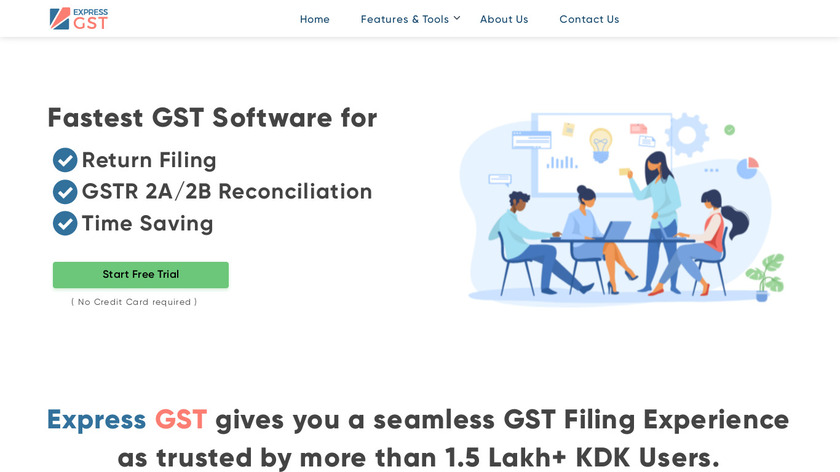 KDK GST Software Landing Page
