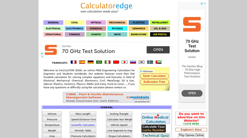 Calculatoredge Landing Page