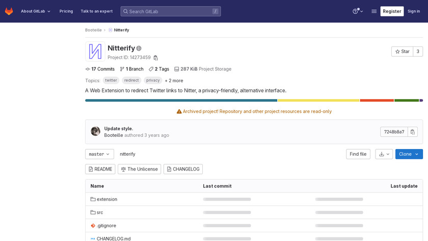 Nitterify Landing Page