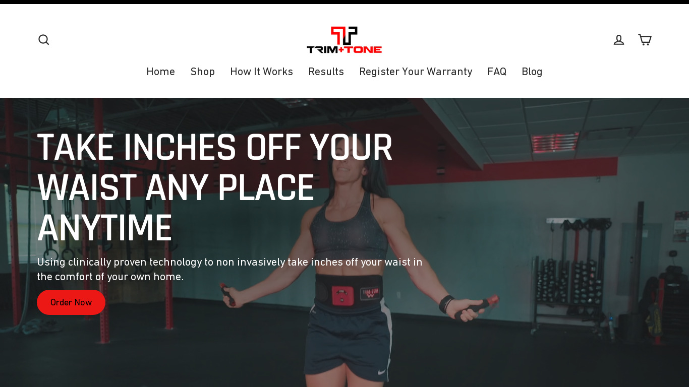 Trim and Tone Landing page