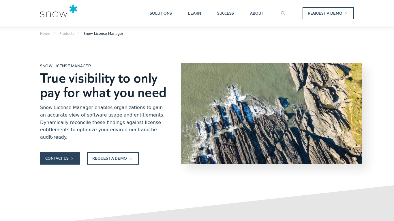Snow License Manager Landing page