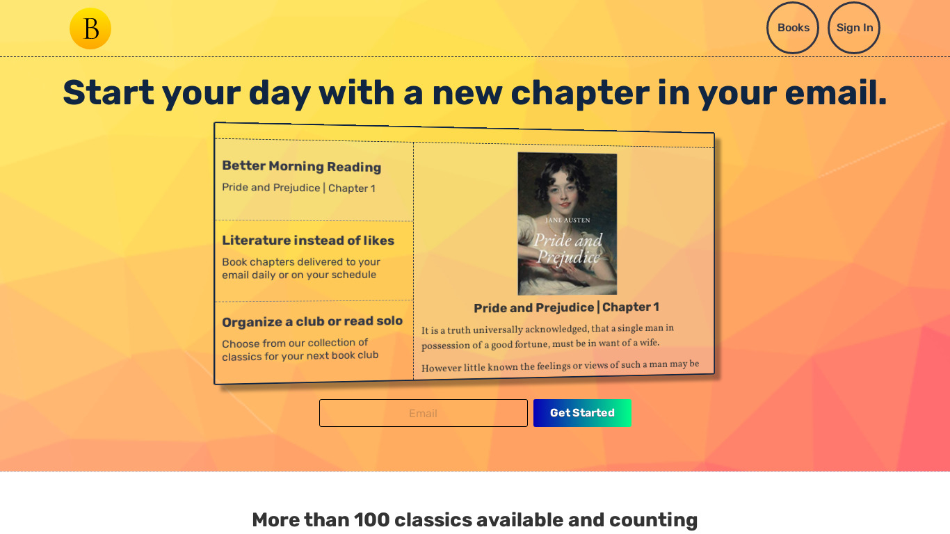 Better Morning Reading Landing page