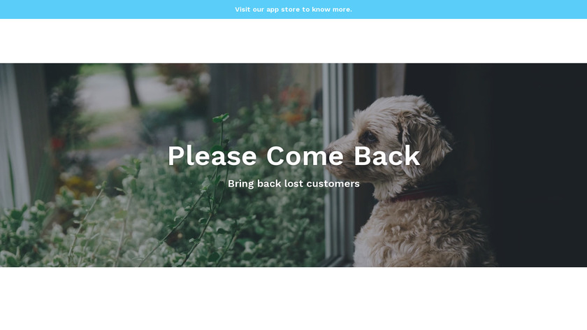 Please Come Back Landing Page