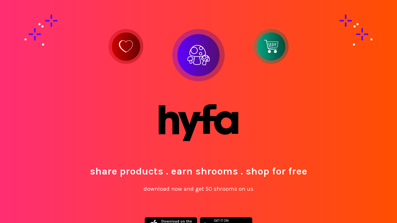 Hyfa Landing page