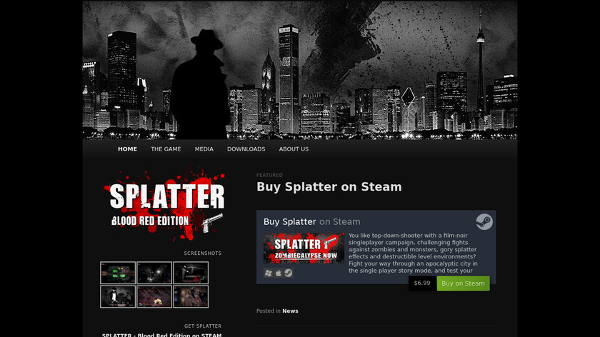 Splatter Landing Page