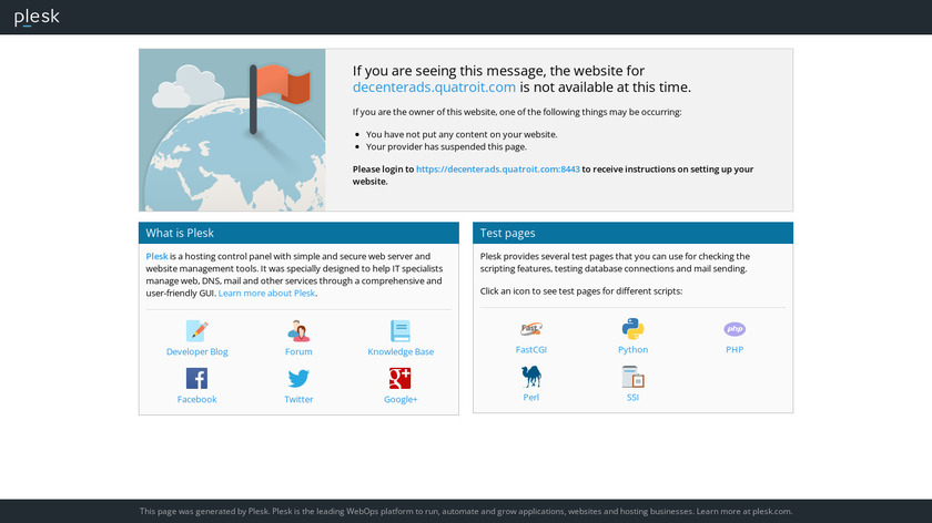 DecenterAds Landing Page