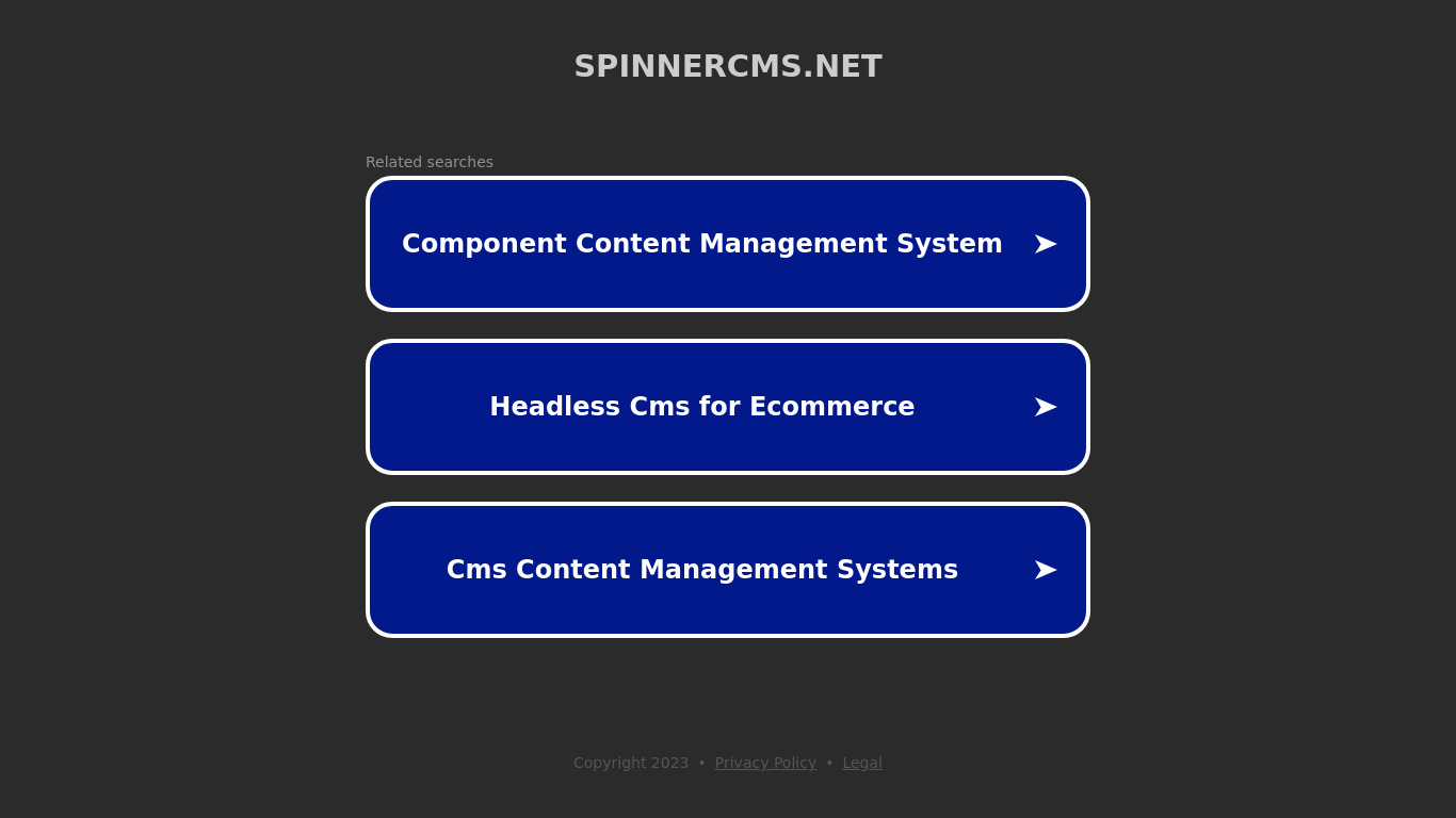 SpinnerCMS.net Landing page