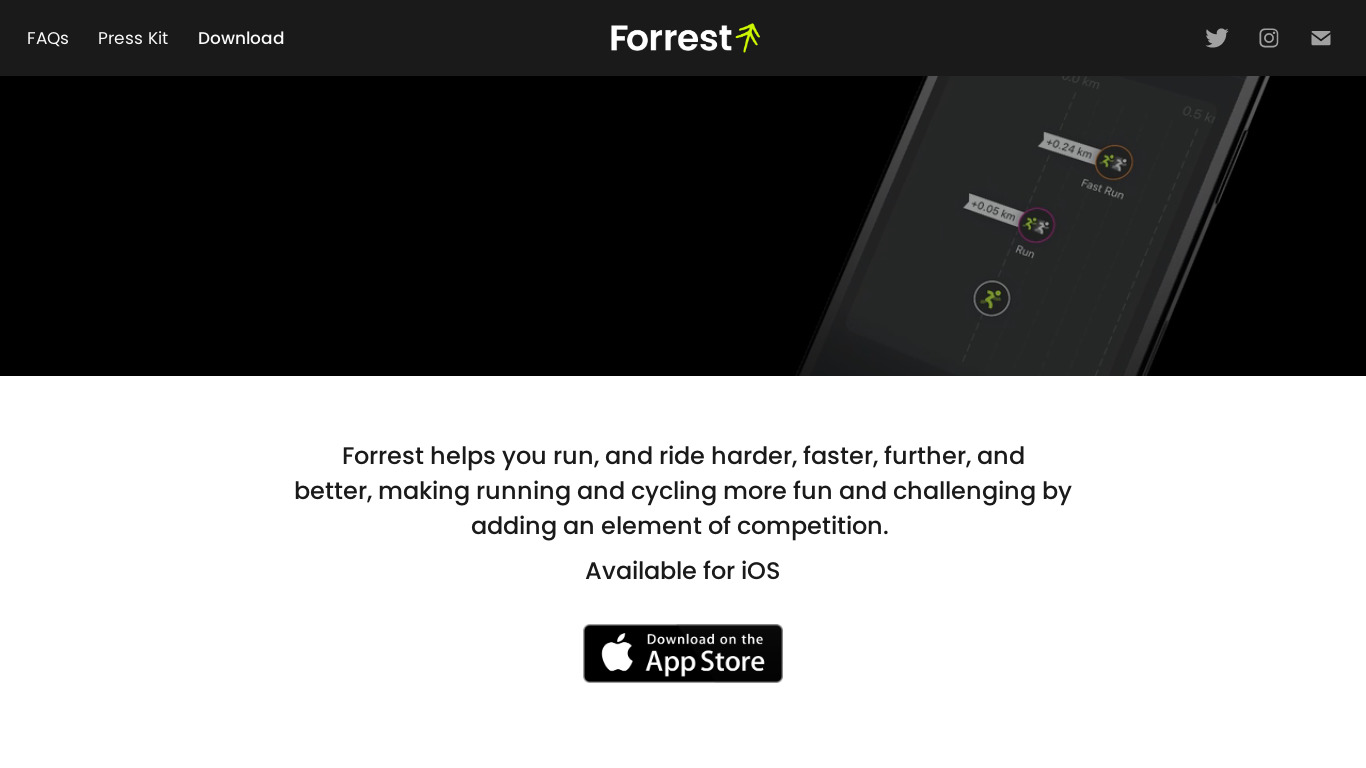 Forrest Landing page