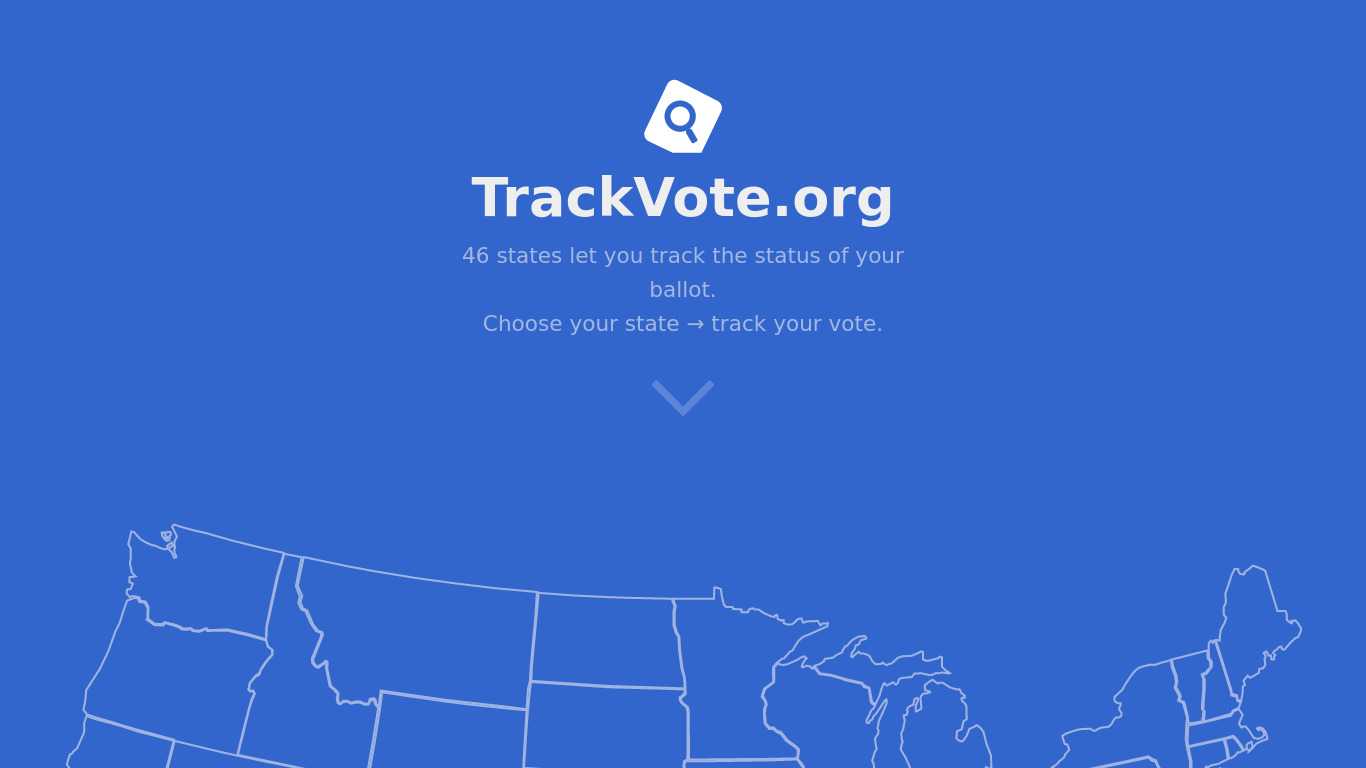 TrackVote.org Landing page