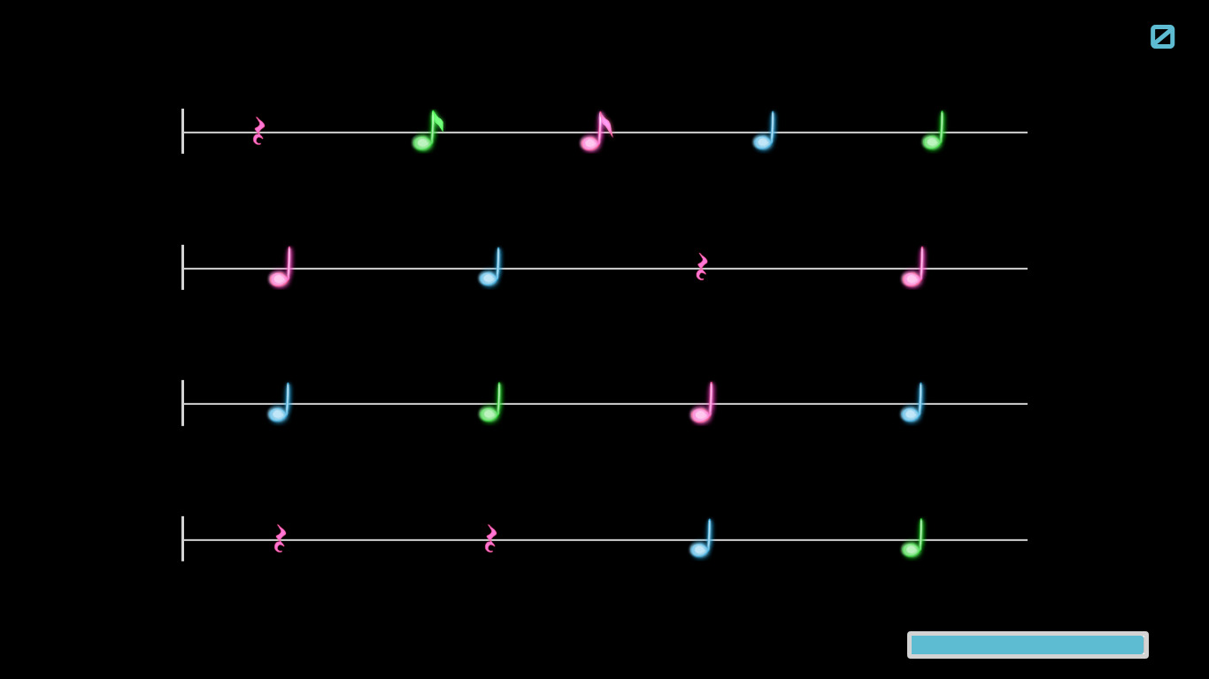 Rhythm Minute Landing page