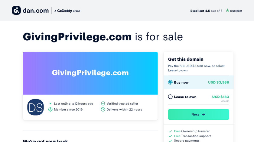 Giving Privilege Landing Page