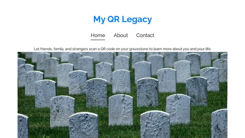 My QR Legacy Landing Page