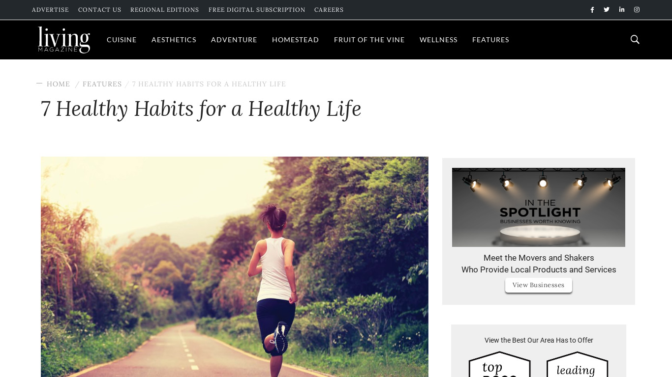 Healthy Habits Landing page