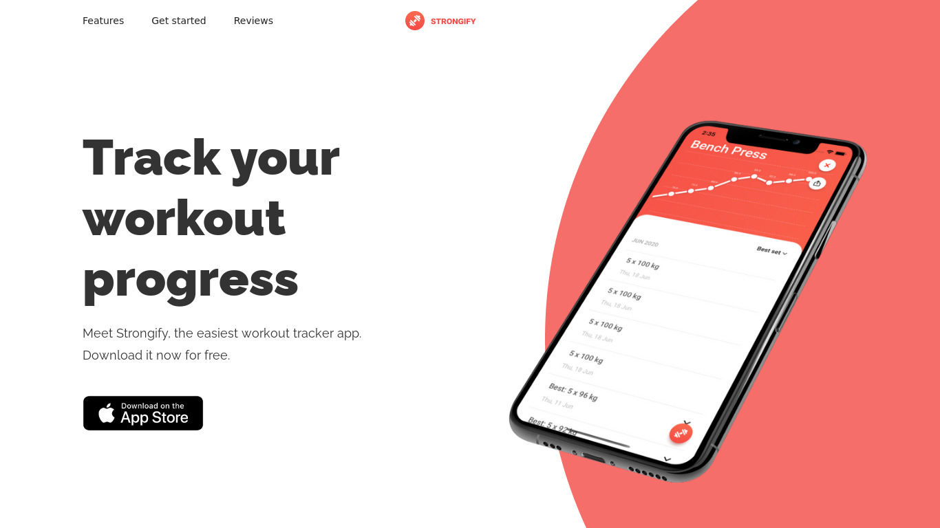 Strongify Landing page