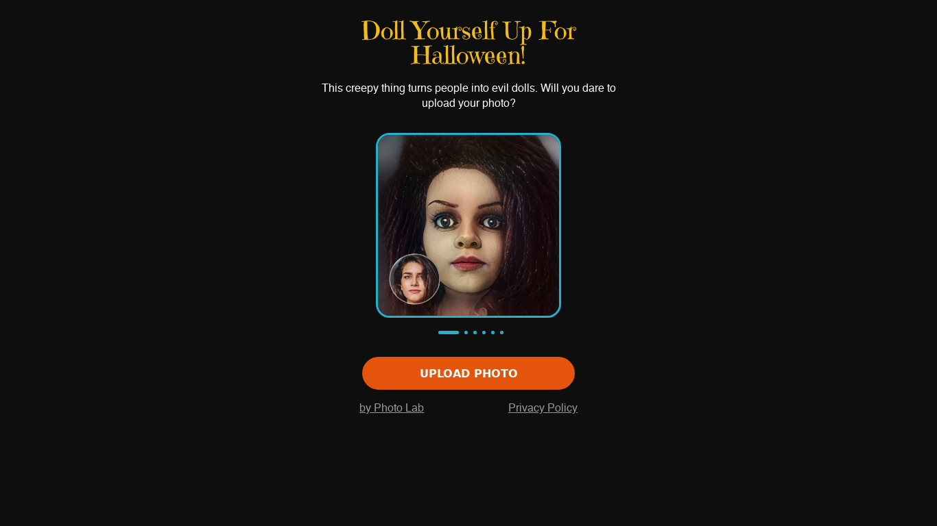 My Evil Doll Landing page