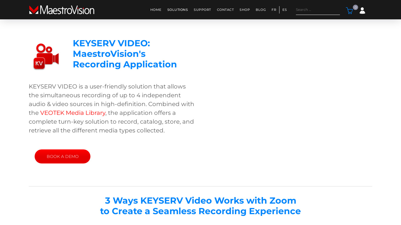 KEYSERV Video Landing page