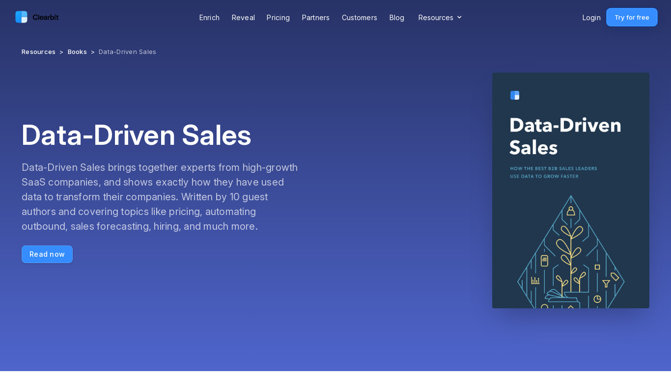 Data-Driven Sales Landing page