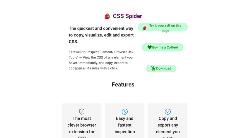 CSS Spider Landing Page