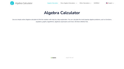 Algebra Calculator image
