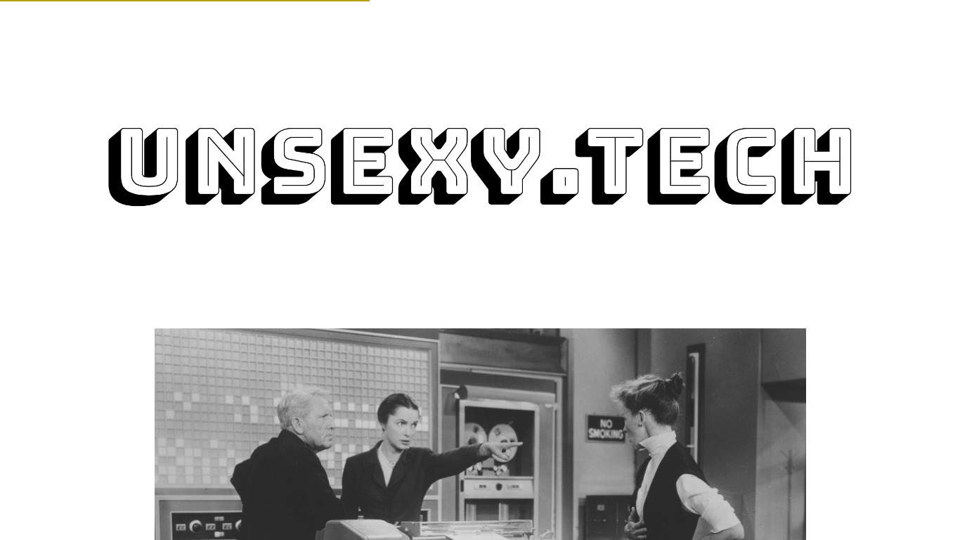 Unsexy.tech Landing page