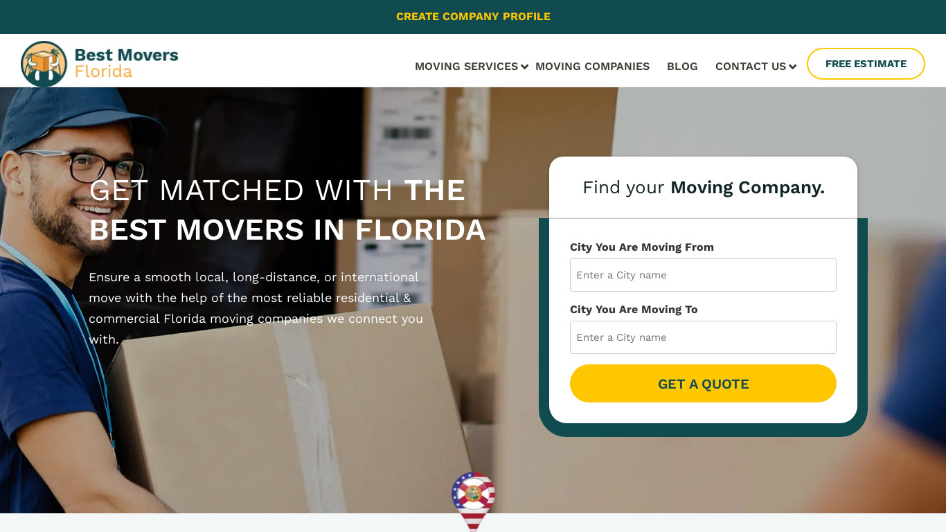 Best Movers in Florida Landing page