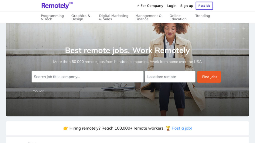 Remotely.Jobs Landing Page