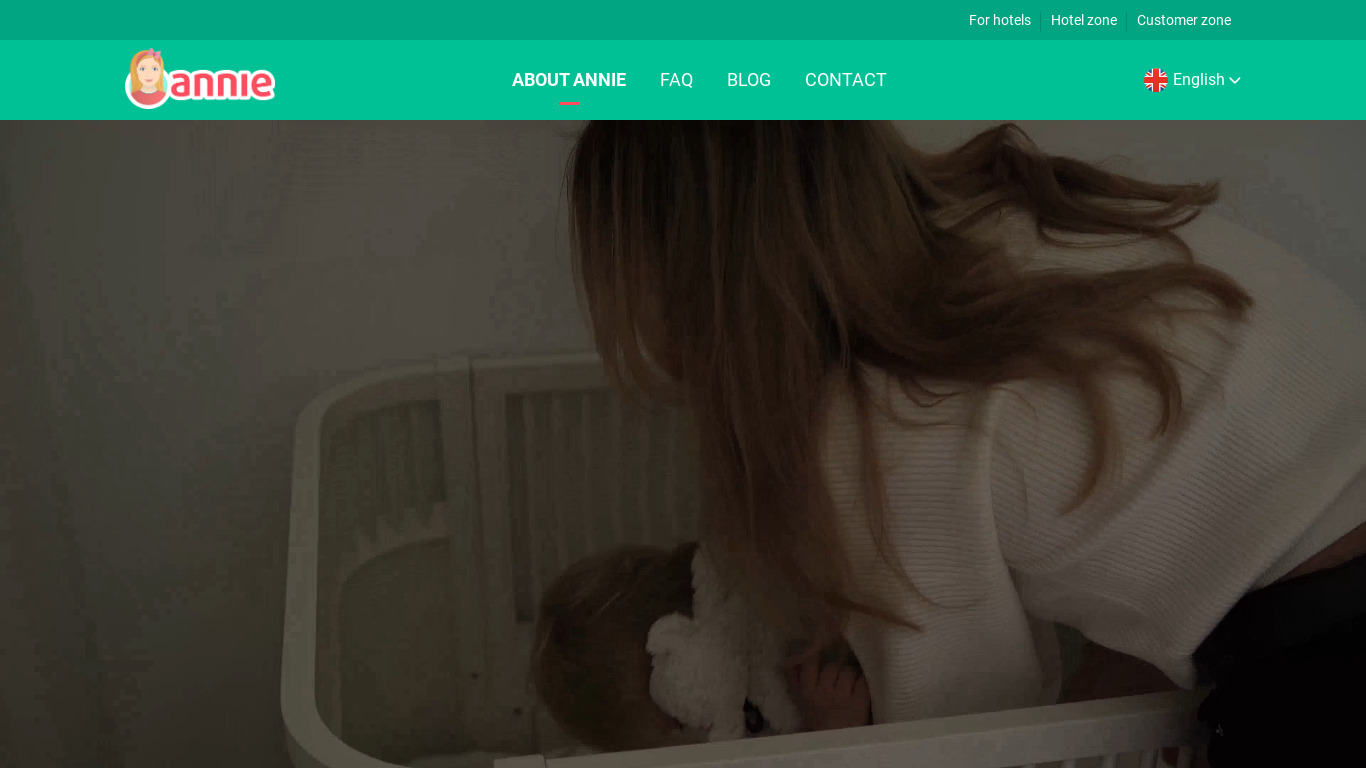 Annie Baby Monitor Landing page
