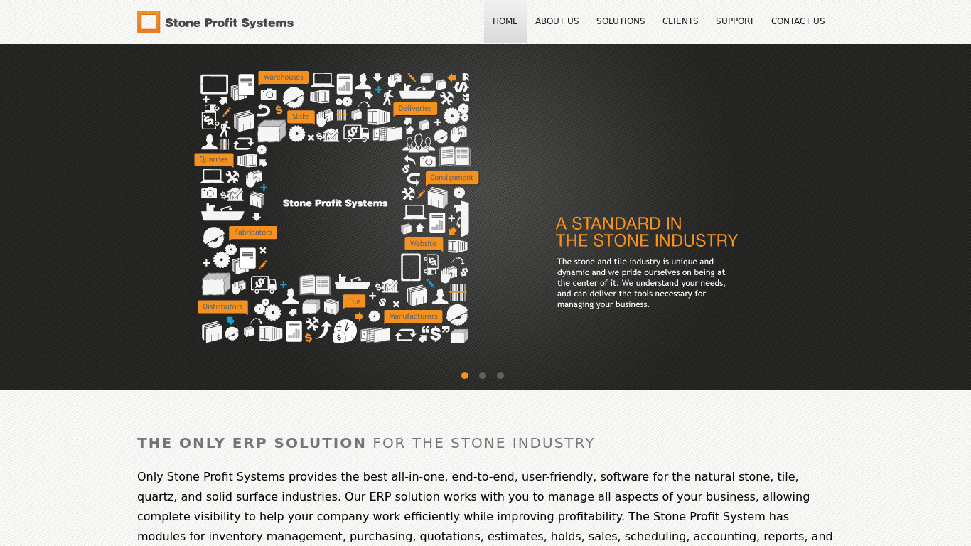 Stone Profit Systems Landing page