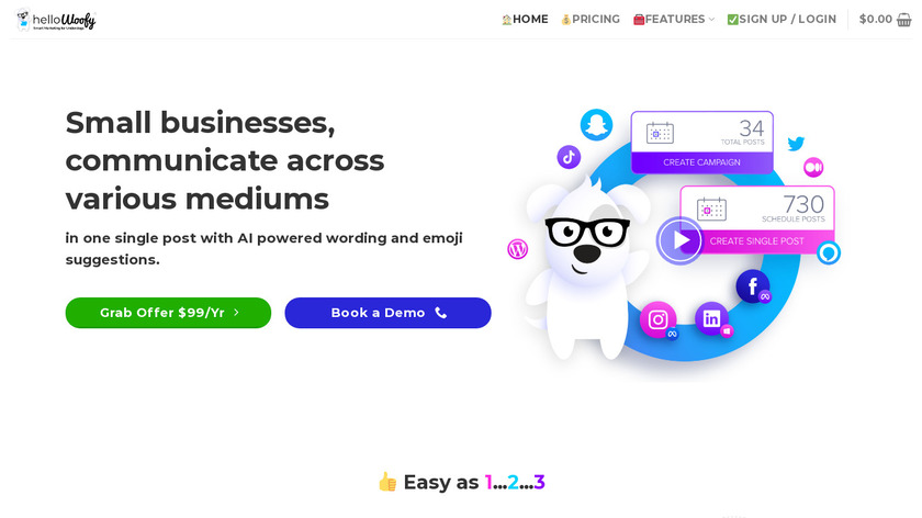 HelloWoofy Landing Page