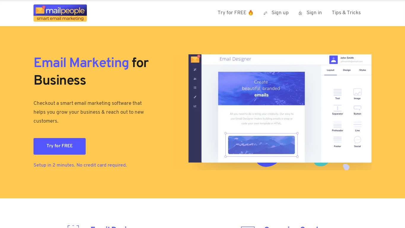 Mailpeople Landing page