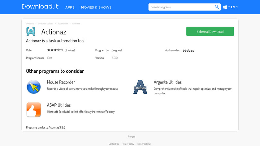 Actionaz Landing Page