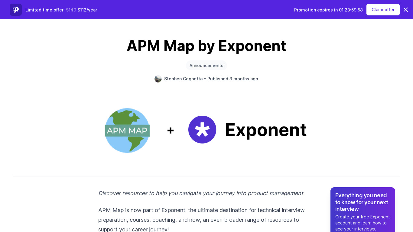 APM Map Landing page