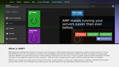 Application Management Panel (AMP) image