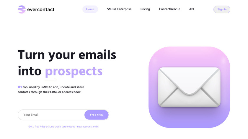 Evercontact Landing Page